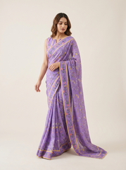 Siri Lavender Saree with Blouse