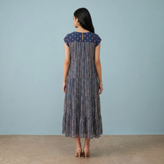Navira Short Dress- Blue