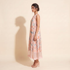Sofia Organza Dress- Peach