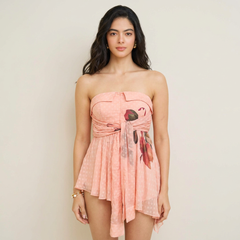 Aira Short Top- Peach