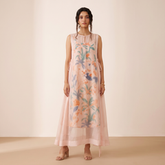 Sofia Organza Dress- Peach