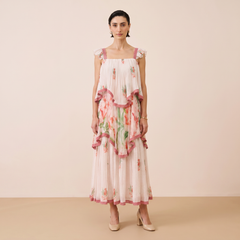 Arnica Layered Dress-Ivory