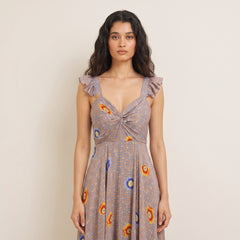 Miori Long Dress-Grey