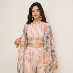 Zahia Peach Cape Set