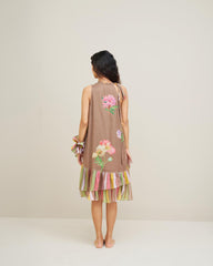 Nilah Dress- Wood Brown