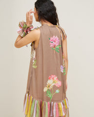 Nilah Dress- Wood Brown