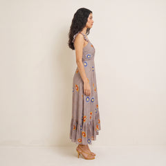 Miori Long Dress-Grey