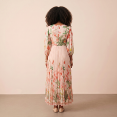 Vagmi Floral Dress-Ivory