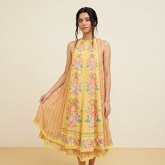 Stella Layered Dress- Yellow
