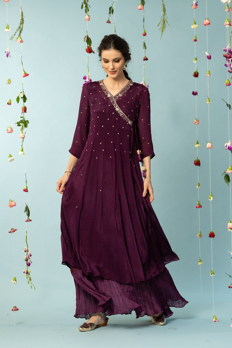 Sanvi wrap dress - Haze Purple