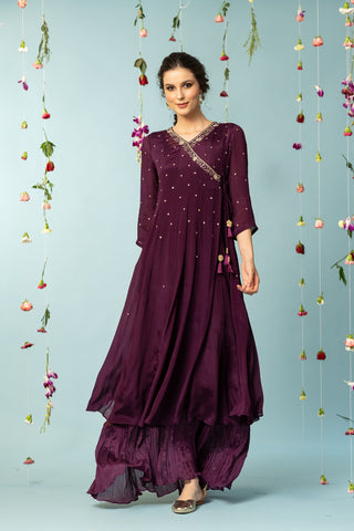 Sanvi wrap dress - Haze Purple