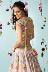 Leona Lehenga Set - Peach