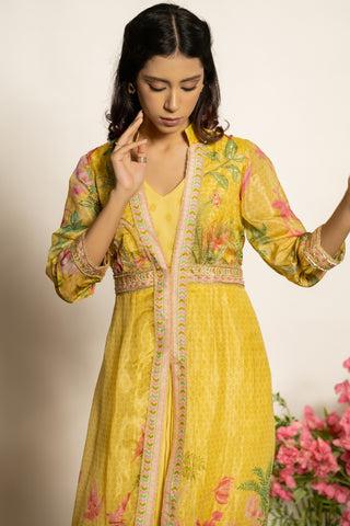 Laila Jacket Dress - Yellow