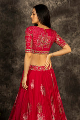 Siya lehenga set -  Hot Pink