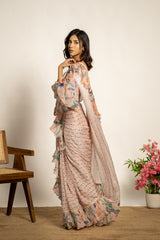 Tara Saree- Peach