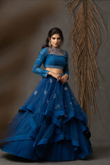 Deetya Lehenga Set - Midnight Blue