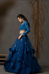 Deetya Lehenga Set - Midnight Blue