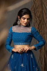 Deetya Lehenga Set - Midnight Blue