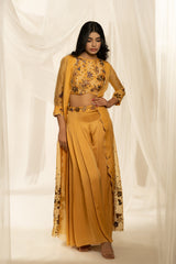 Mrinal Jacket set - Cashew