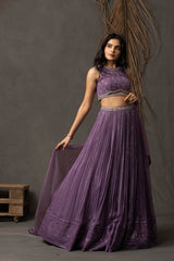 Rutvi Lehenga Set Lehenga - Mauve