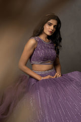 Rutvi Lehenga Set Lehenga - Mauve