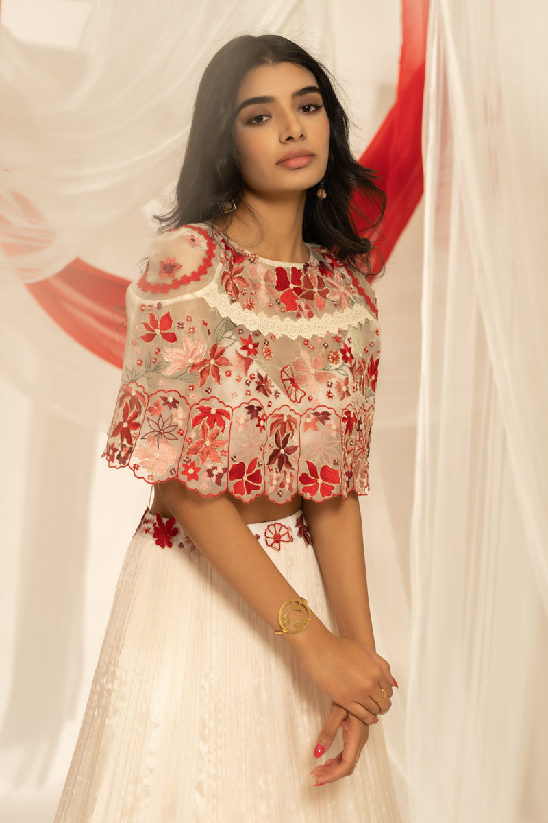 Mallory Lehenga Set - Ivory