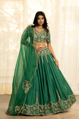 Vrinda Lehenga Set - Clover