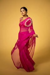 Suchi Saree Hot pink