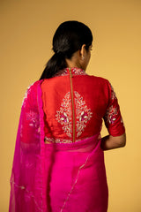 Suchi Saree Hot pink