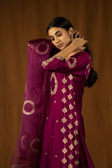 Taanu Kurta set Magenta