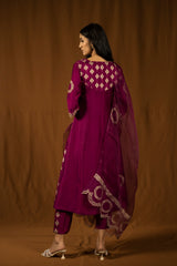 Taanu Kurta set Magenta