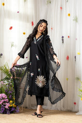 Maya kurta set - Black