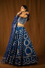 Priti Lehenga set Navy blue