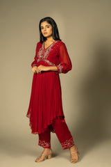 Red Kurta set