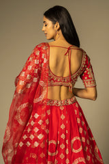 Priti Lehenga set Red