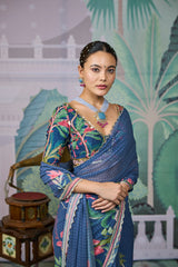 Urika Saree - Navy Blue