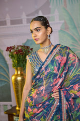 Ashima Saree - Navy Blue