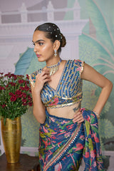 Ashima Saree - Navy Blue