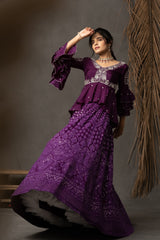 Rahini Lehenga Set - Haze Purple