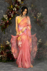 Meera Saree-  Mystic Rose