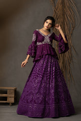 Rahini Lehenga Set - Haze Purple