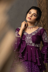 Rahini Lehenga Set - Haze Purple