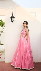 Florentine Lehenga set - Vintage Pink