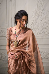 Aashvi Tissue Saree - Copper