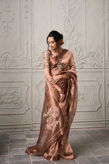 Aashvi Tissue Saree - Copper