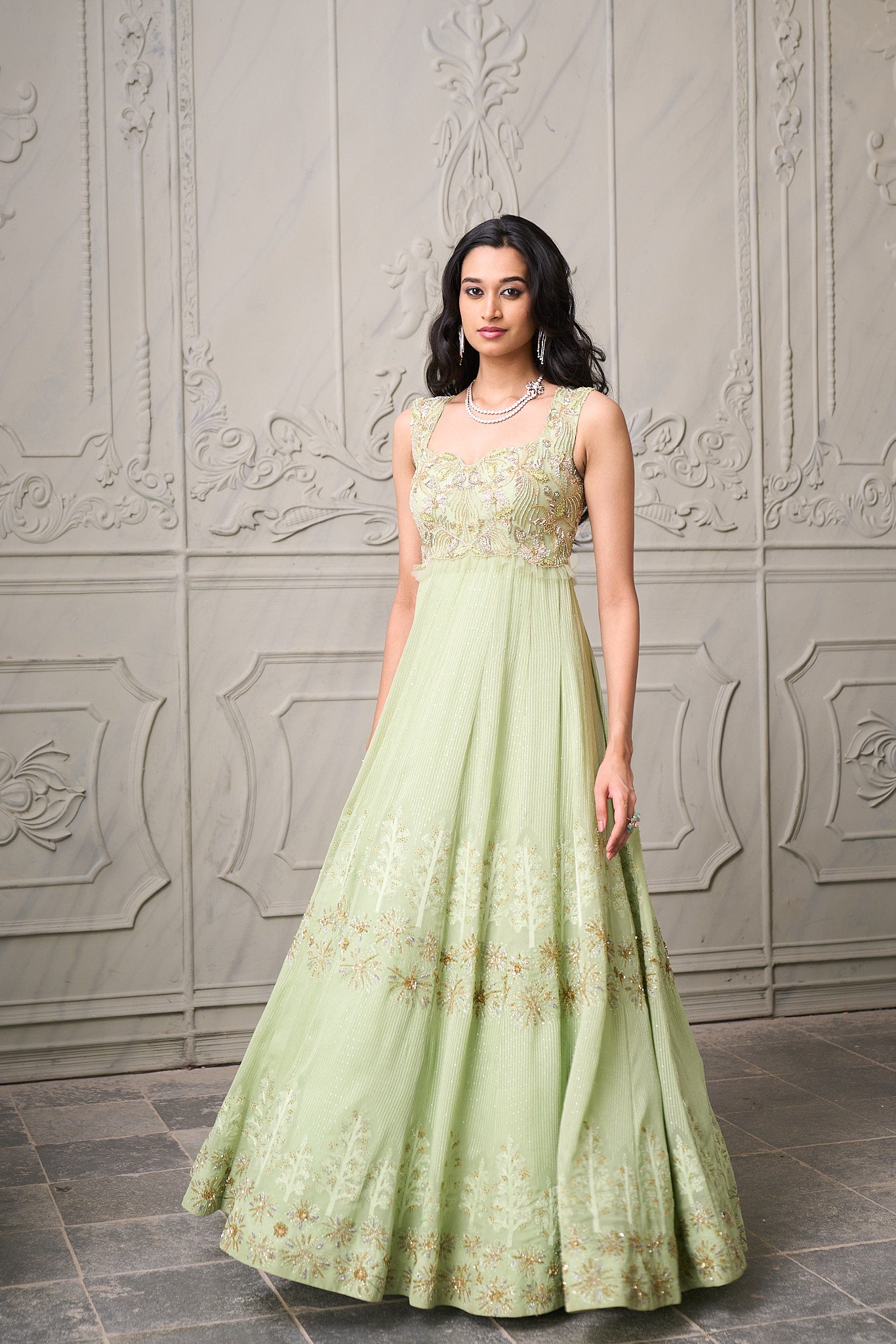 Aalaya Gown - Mint Green